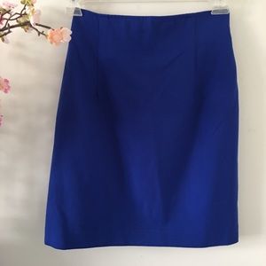 Vintage Paul et Duffier Wool Royal Blue Skirt 8